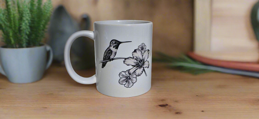 Hummingbird Hibiscus Mug