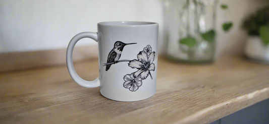 Hummingbird Hibiscus Mug