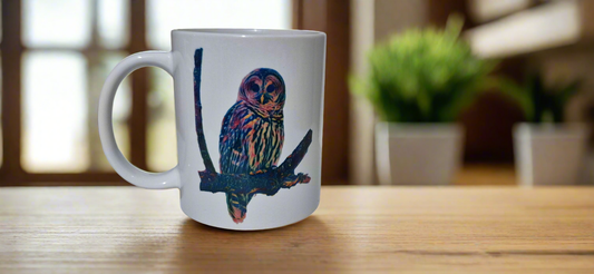 Rainbow Barred Owl Mug
